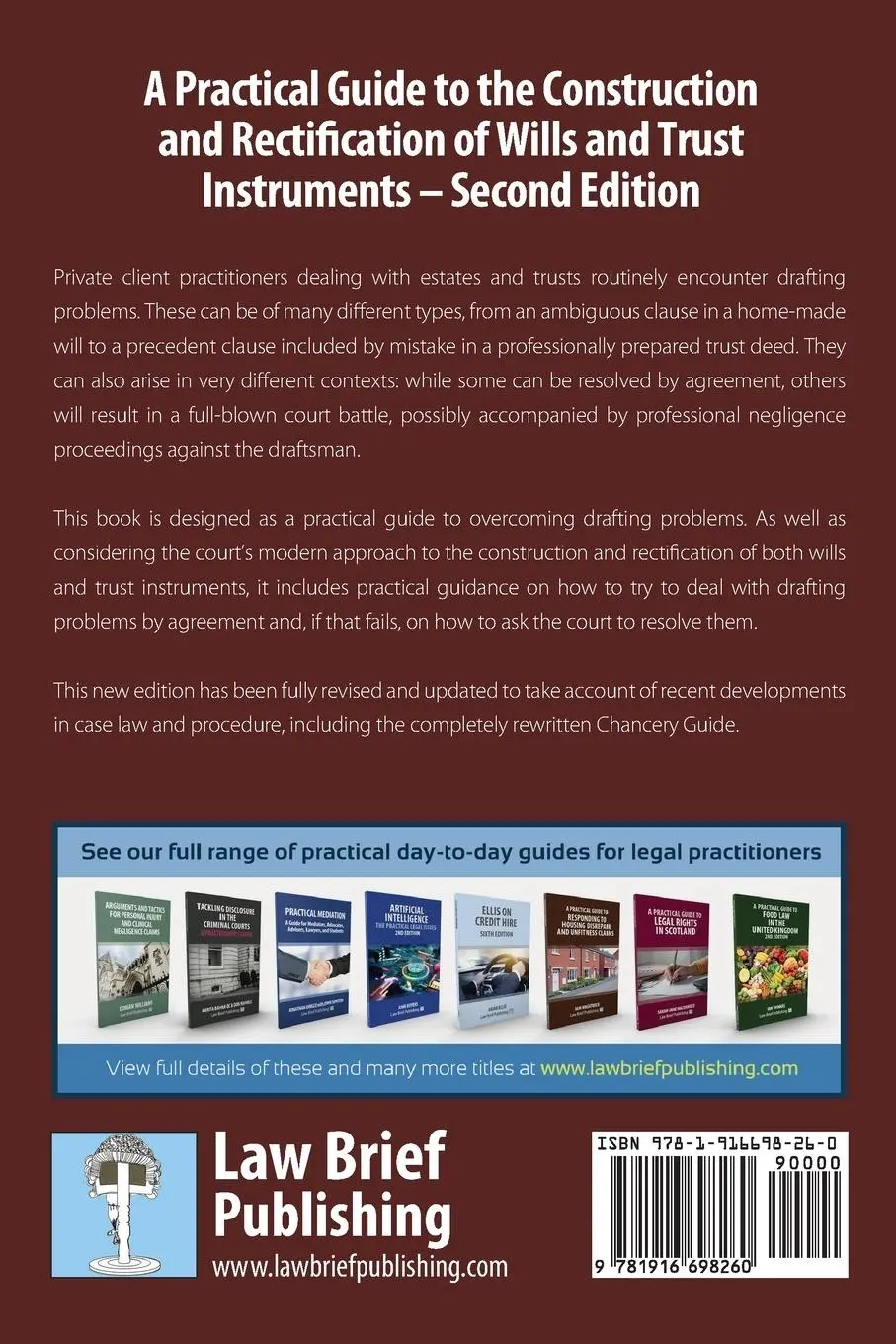 Rückseite: 9781916698260 | A Practical Guide to the Construction and Rectification of Wills...