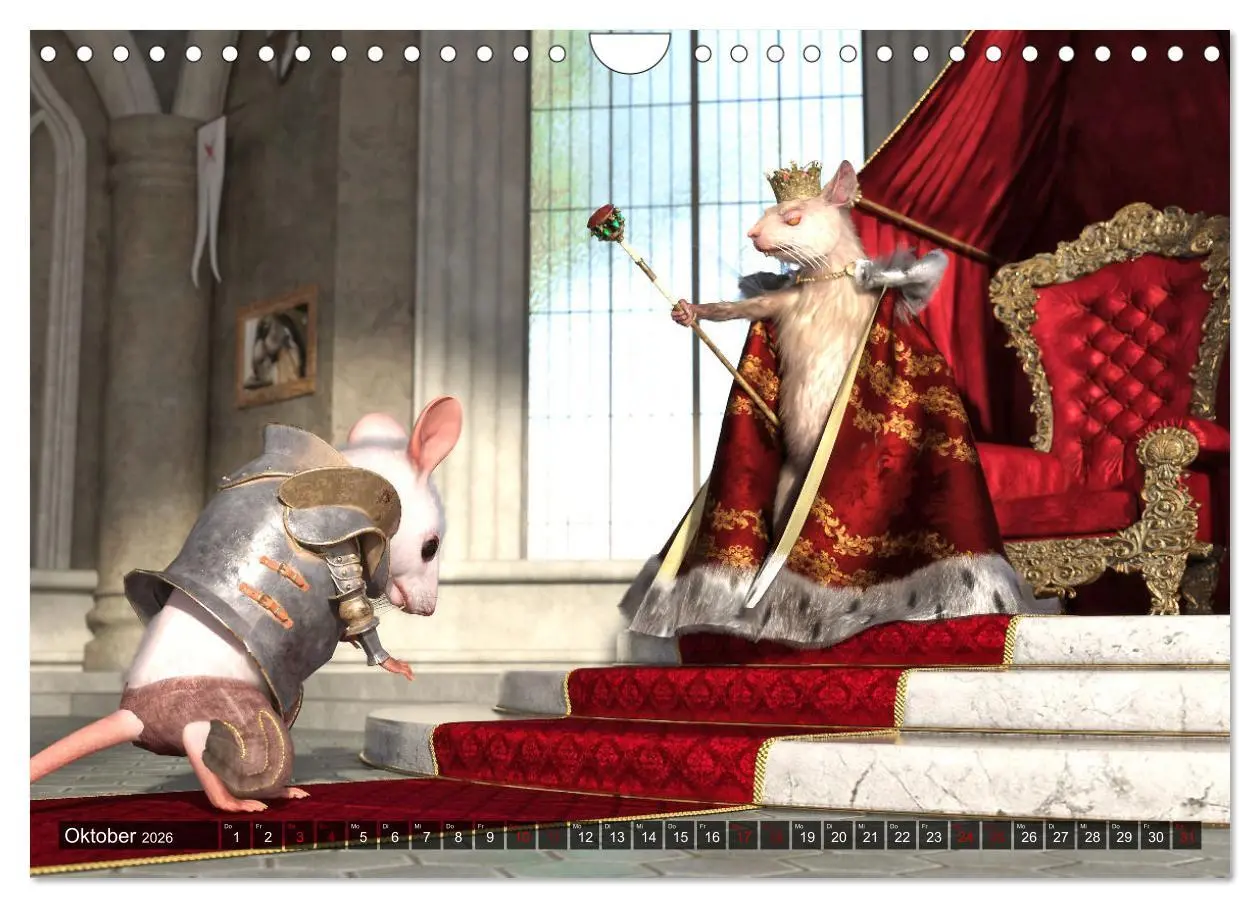 Bild: 9783457588260 | Ritter Mauseherz (Wandkalender 2026 DIN A4 quer), CALVENDO...