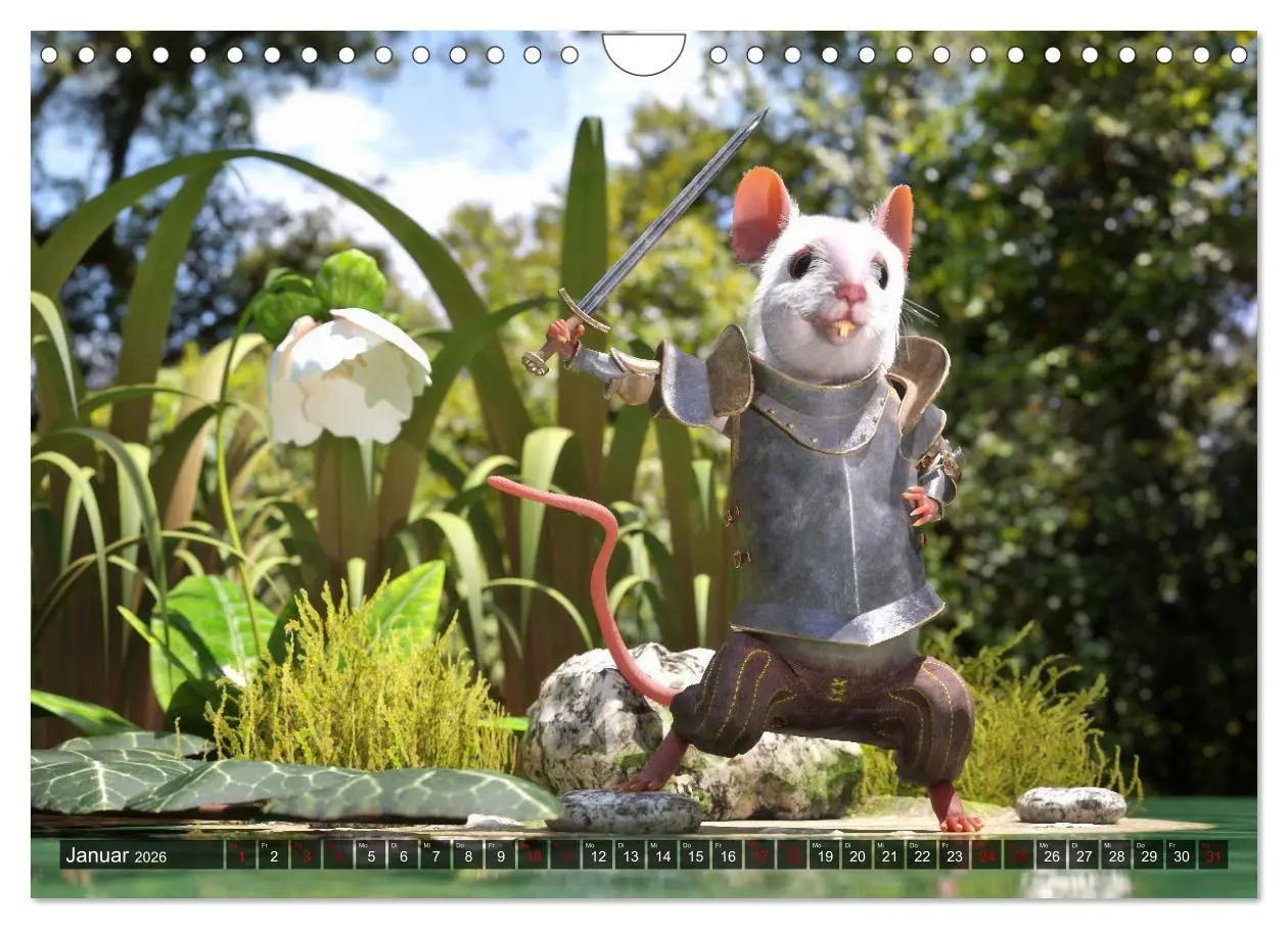 Bild: 9783457588260 | Ritter Mauseherz (Wandkalender 2026 DIN A4 quer), CALVENDO...