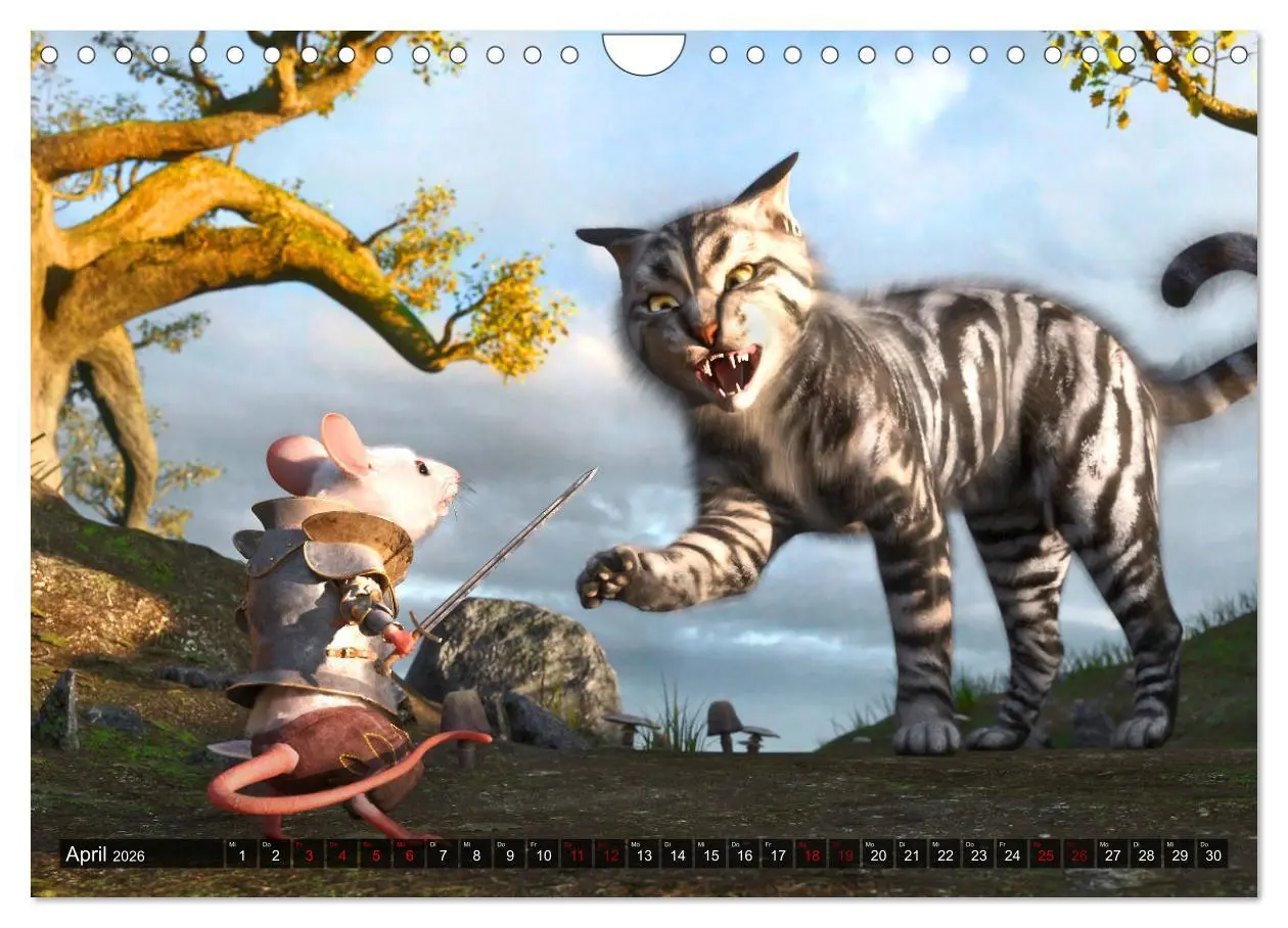 Bild: 9783457588260 | Ritter Mauseherz (Wandkalender 2026 DIN A4 quer), CALVENDO...