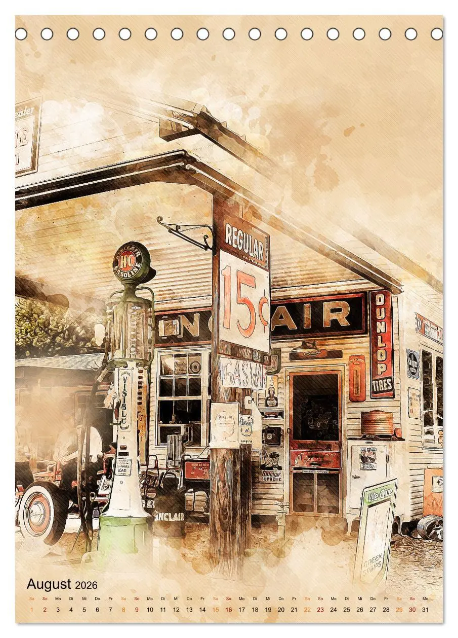 Bild: 9783516368260 | Route 66 - 2451 Meilen (Tischkalender 2026 DIN A5 hoch), CALVENDO...