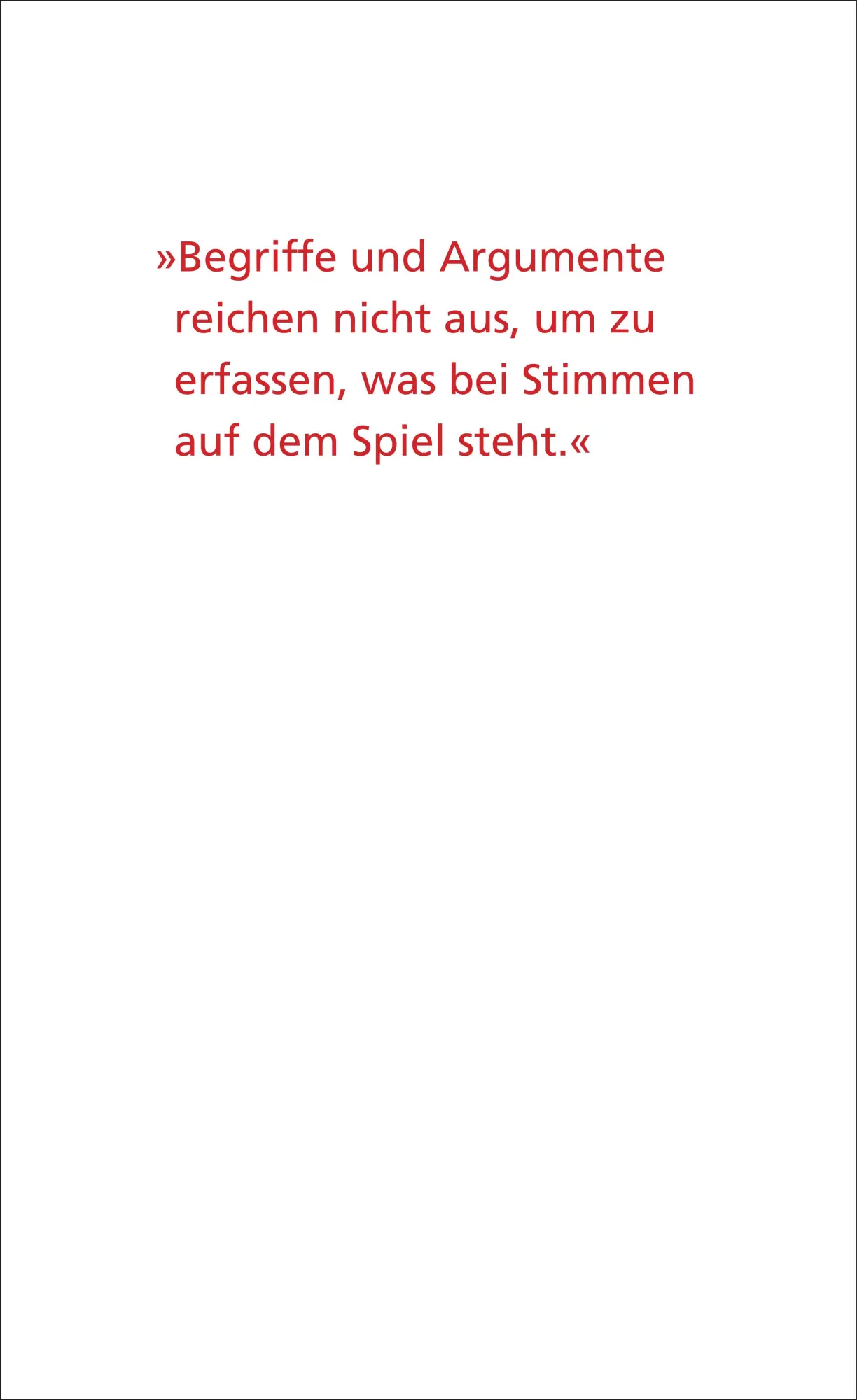 Rückseite: 9783518588260 | Leben der Stimme | Ein Versuch über Nähe | Hans Ulrich Gumbrecht