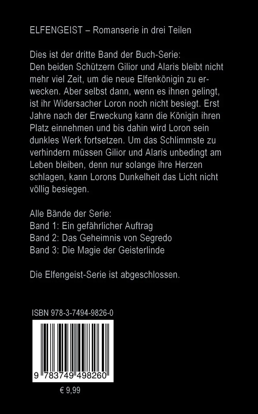 Rückseite: 9783749498260 | Elfengeist (3) | Die Magie der Geisterlinde | Angela Mackert | Buch