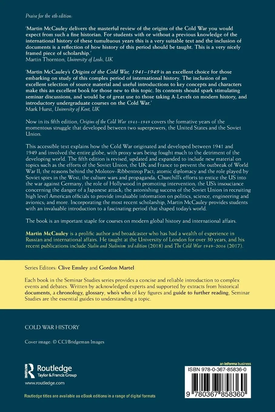Rückseite: 9780367858360 | Origins of the Cold War 1941-1949 | Martin Mccauley | Taschenbuch