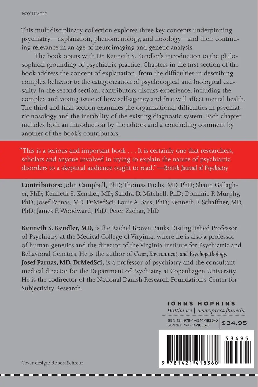 Rückseite: 9781421418360 | Philosophical Issues in Psychiatry | Kenneth S Kendler (u. a.) | Buch