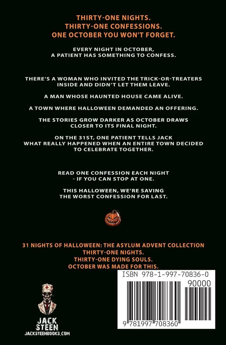 Rückseite: 9781997708360 | 31 Nights of Halloween | The Asylum Advent Collection | Jack Steen