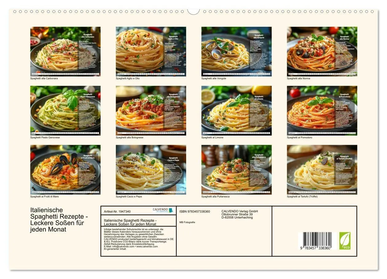 Bild: 9783457338360 | Italienische Spaghetti Rezepte - Leckere Soßen für jeden Monat...