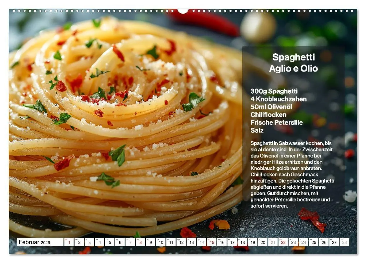 Bild: 9783457338360 | Italienische Spaghetti Rezepte - Leckere Soßen für jeden Monat...