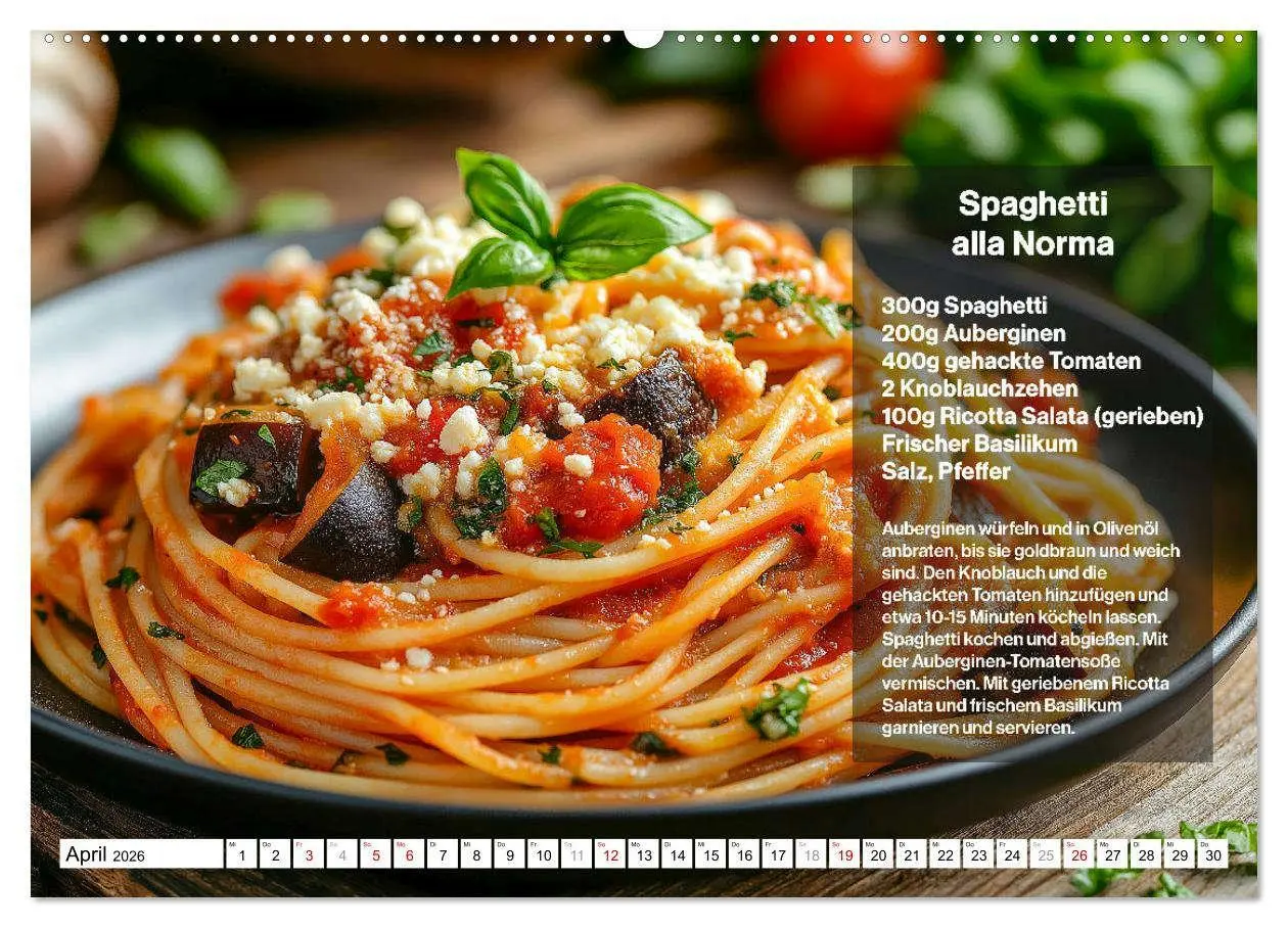 Bild: 9783457338360 | Italienische Spaghetti Rezepte - Leckere Soßen für jeden Monat...