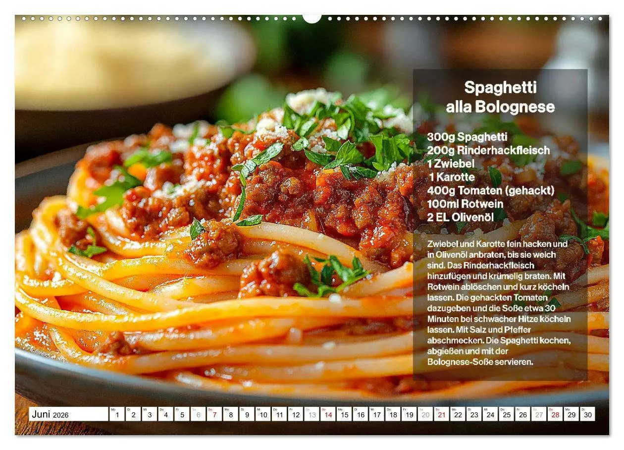 Bild: 9783457338360 | Italienische Spaghetti Rezepte - Leckere Soßen für jeden Monat...