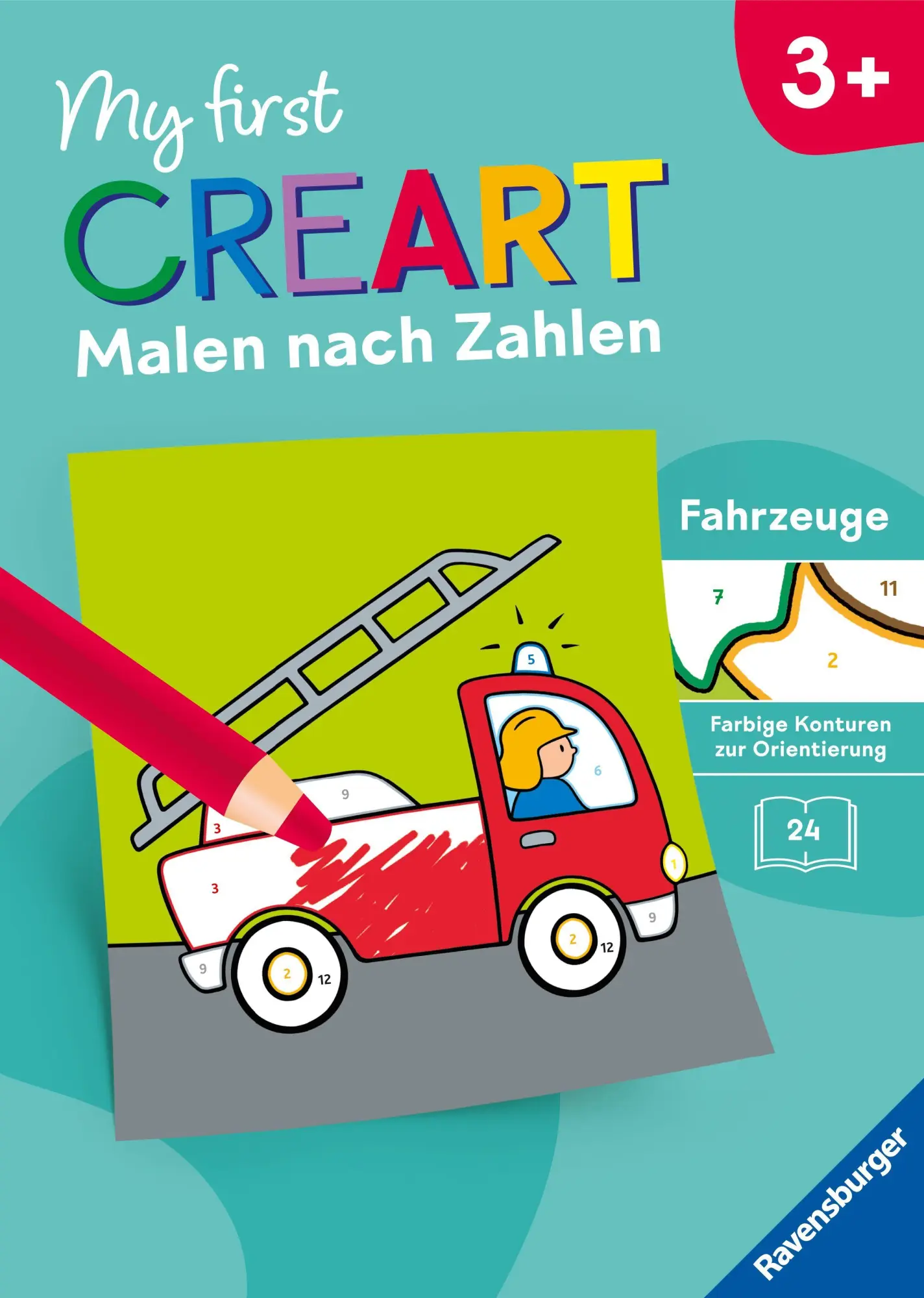 Cover: 9783473488360 | My first CreArt Malen nach Zahlen ab 3 - Fahrzeuge | Simone Pahl