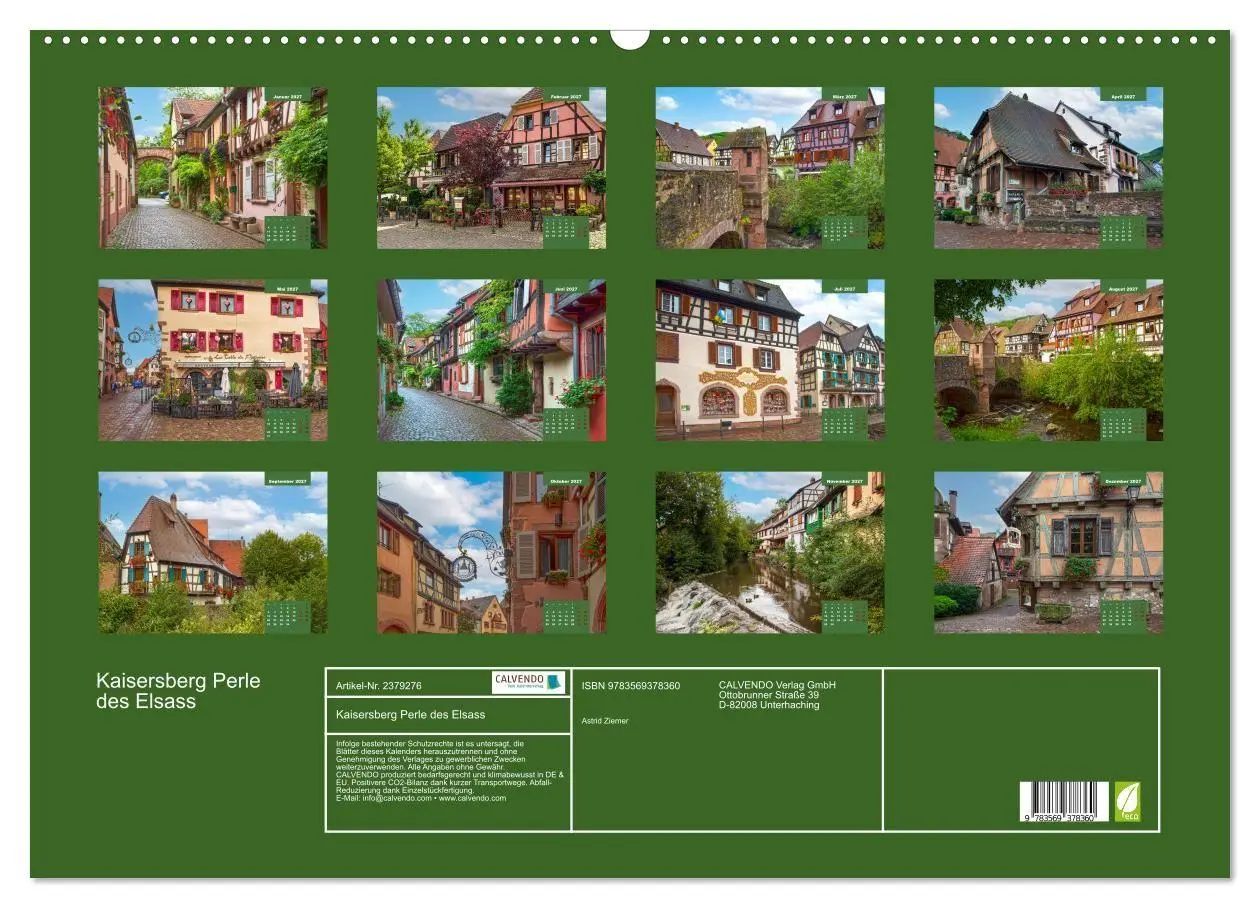 Bild: 9783569378360 | Kaisersberg Perle des Elsass (Wandkalender 2027 DIN A2 quer),...