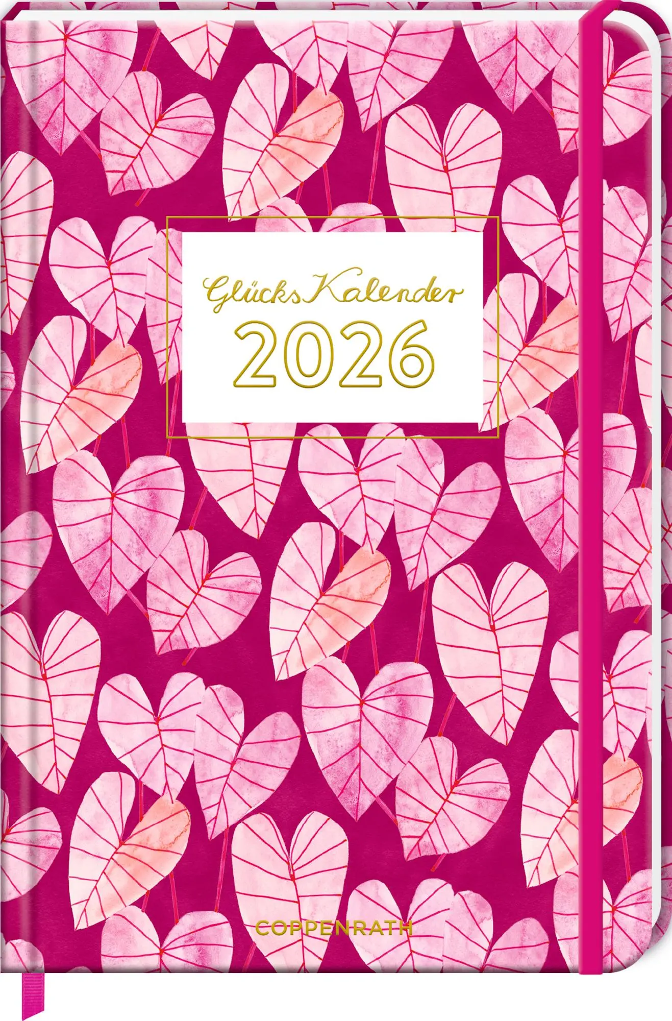 Cover: 4050003958460 | GlücksKalender 2026 - Blätter (All about pink) | Kalender | 112 S.