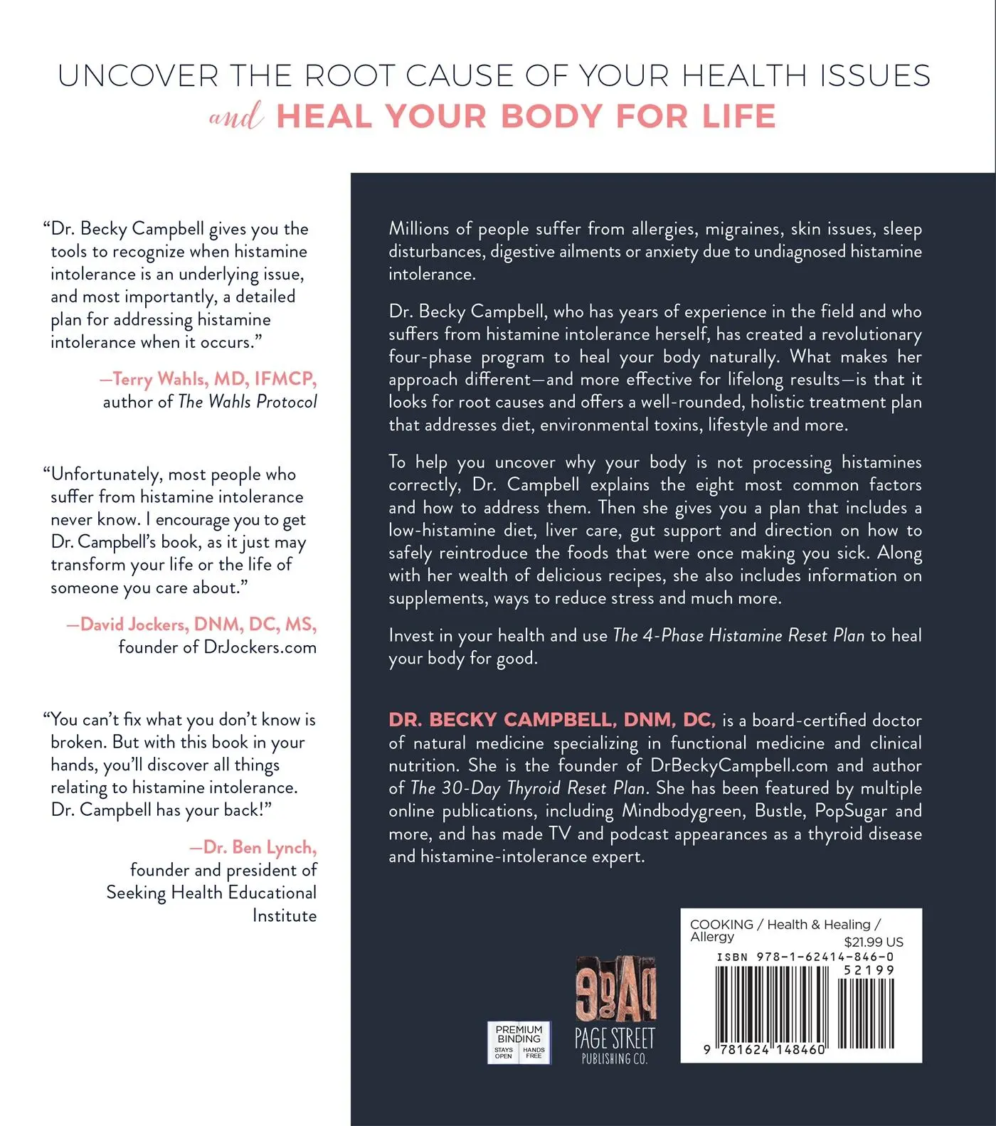 Rückseite: 9781624148460 | The 4-Phase Histamine Reset Plan | Becky Campbell | Taschenbuch | 2019