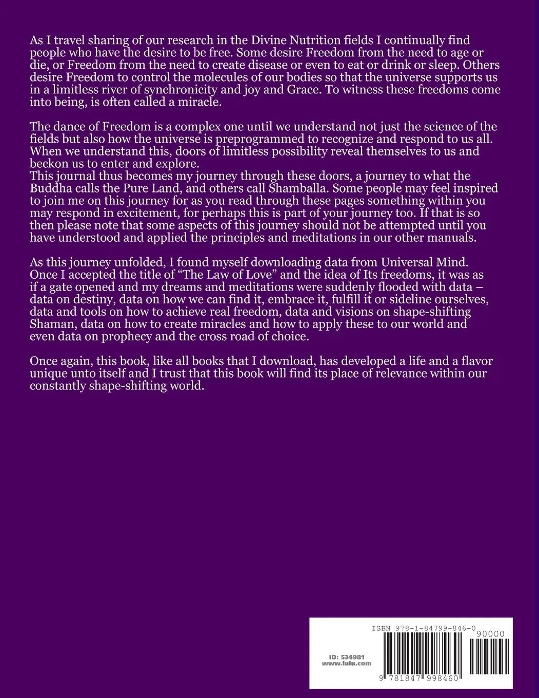 Rückseite: 9781847998460 | The Law of Love &amp; Its Fabulous Frequency of Freedom | Jasmuheen | Buch