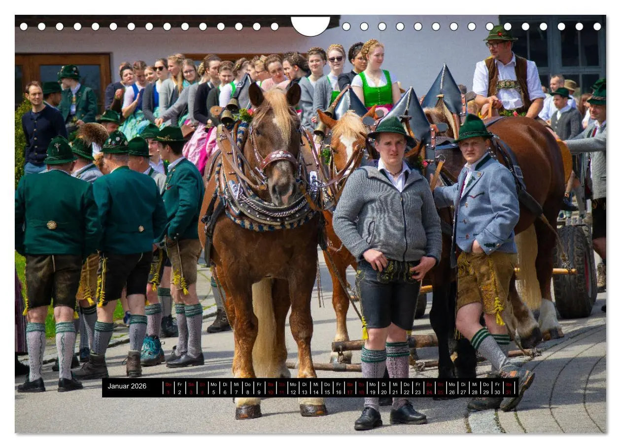 Bild: 9783457328460 | Maibaum aufstellen (Wandkalender 2026 DIN A4 quer), CALVENDO...