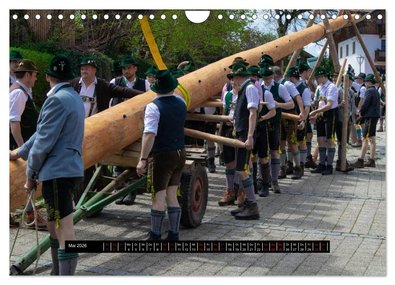 Bild: 9783457328460 | Maibaum aufstellen (Wandkalender 2026 DIN A4 quer), CALVENDO...