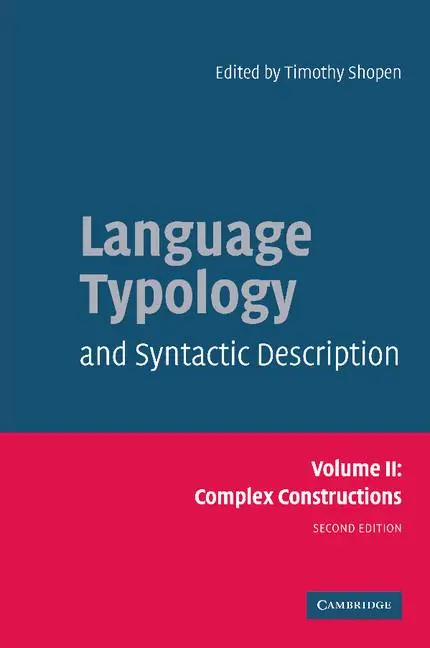 Cover: 9780521588560 | Language Typology and Syntactic Description, Volume II | Shopen | Buch