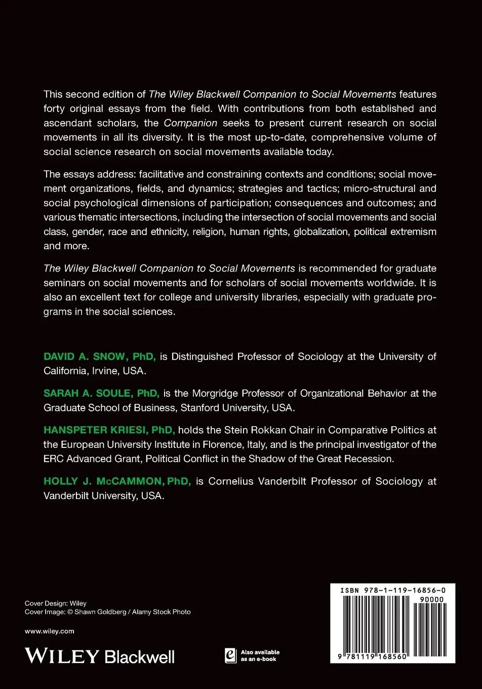 Rückseite: 9781119168560 | The Wiley Blackwell Companion to Social Movements | Snow (u. a.)