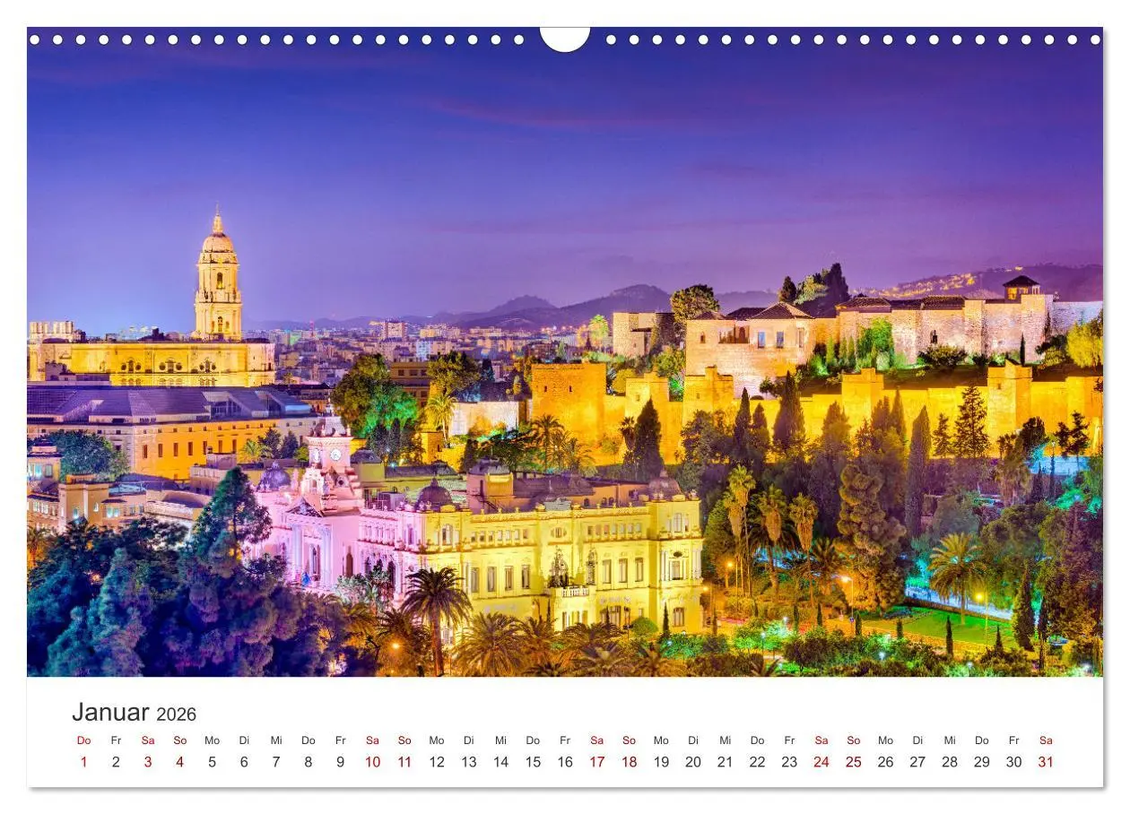 Bild: 9783457558560 | Málaga - Eine Perle in Andalusien. (Wandkalender 2026 DIN A3 quer),...