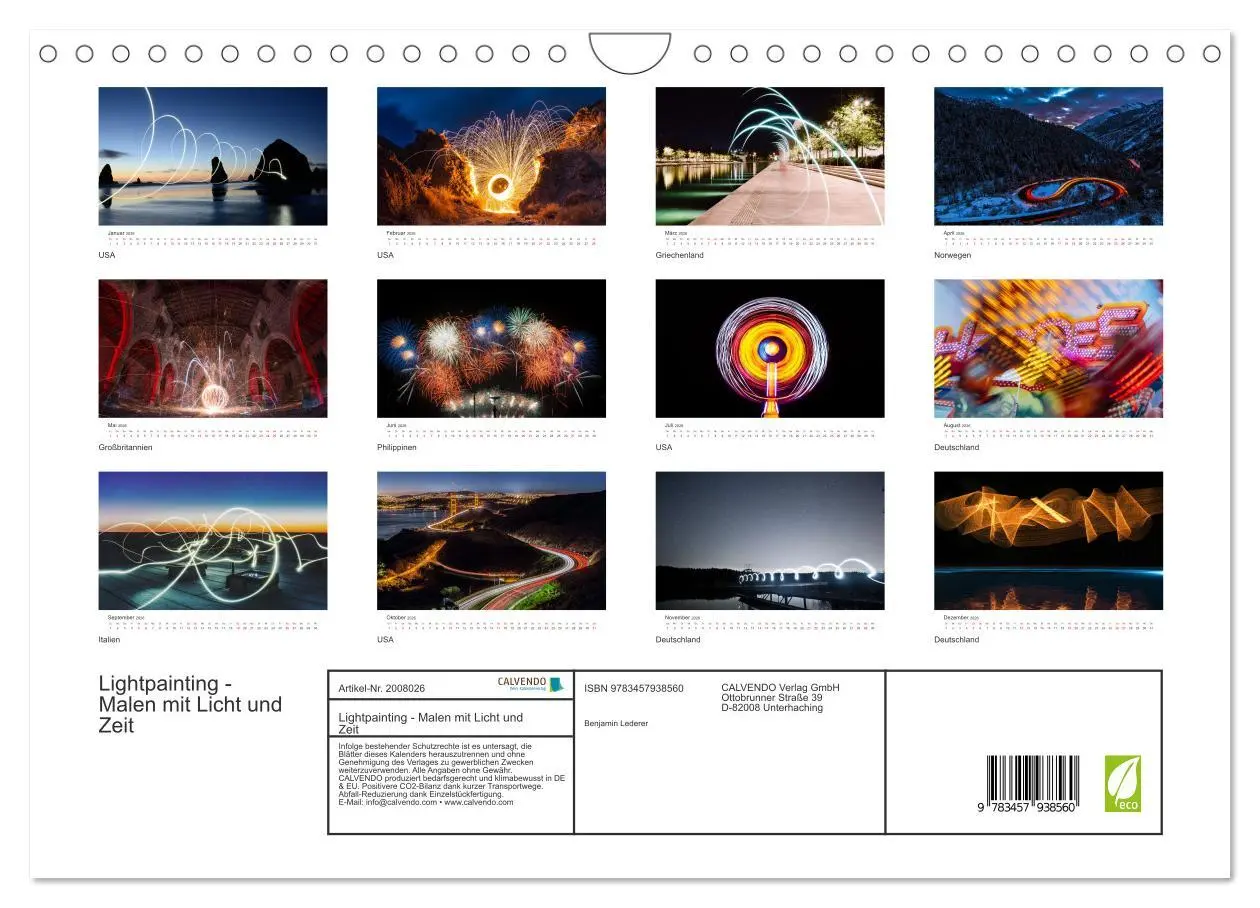 Bild: 9783457938560 | Lightpainting - Malen mit Licht und Zeit (Wandkalender 2026 DIN A4...