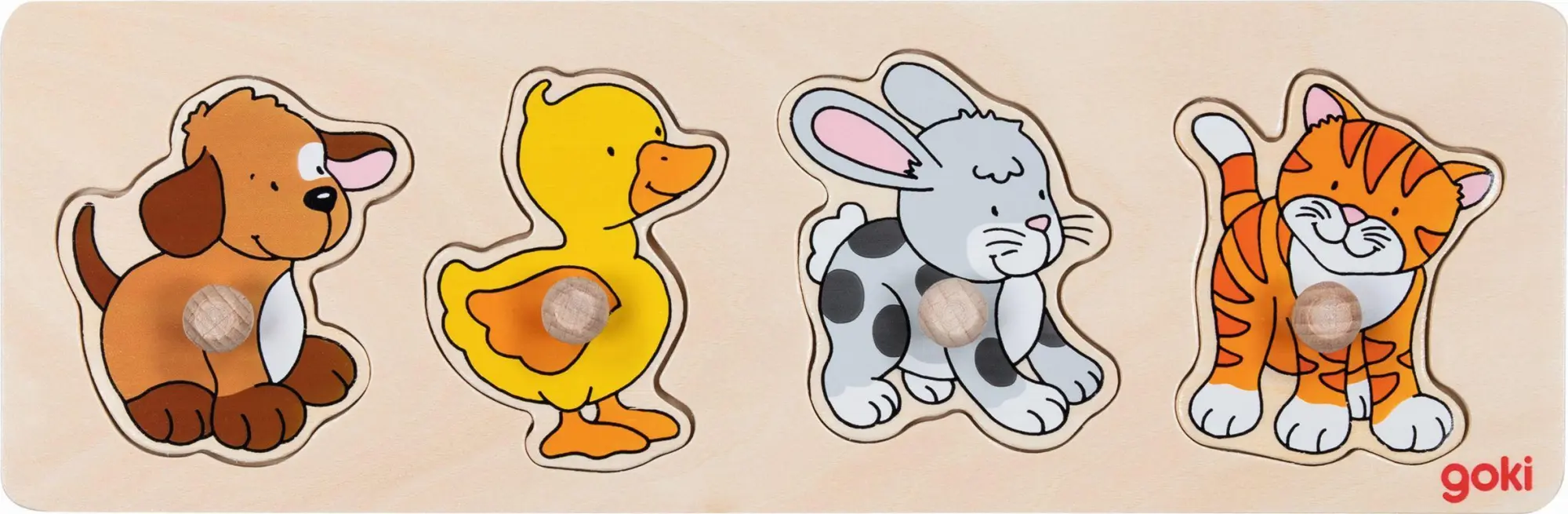 Cover: 4013594578660 | Steckpuzzle Hund, Ente,... | goki | Spiel | Deutsch | 2024