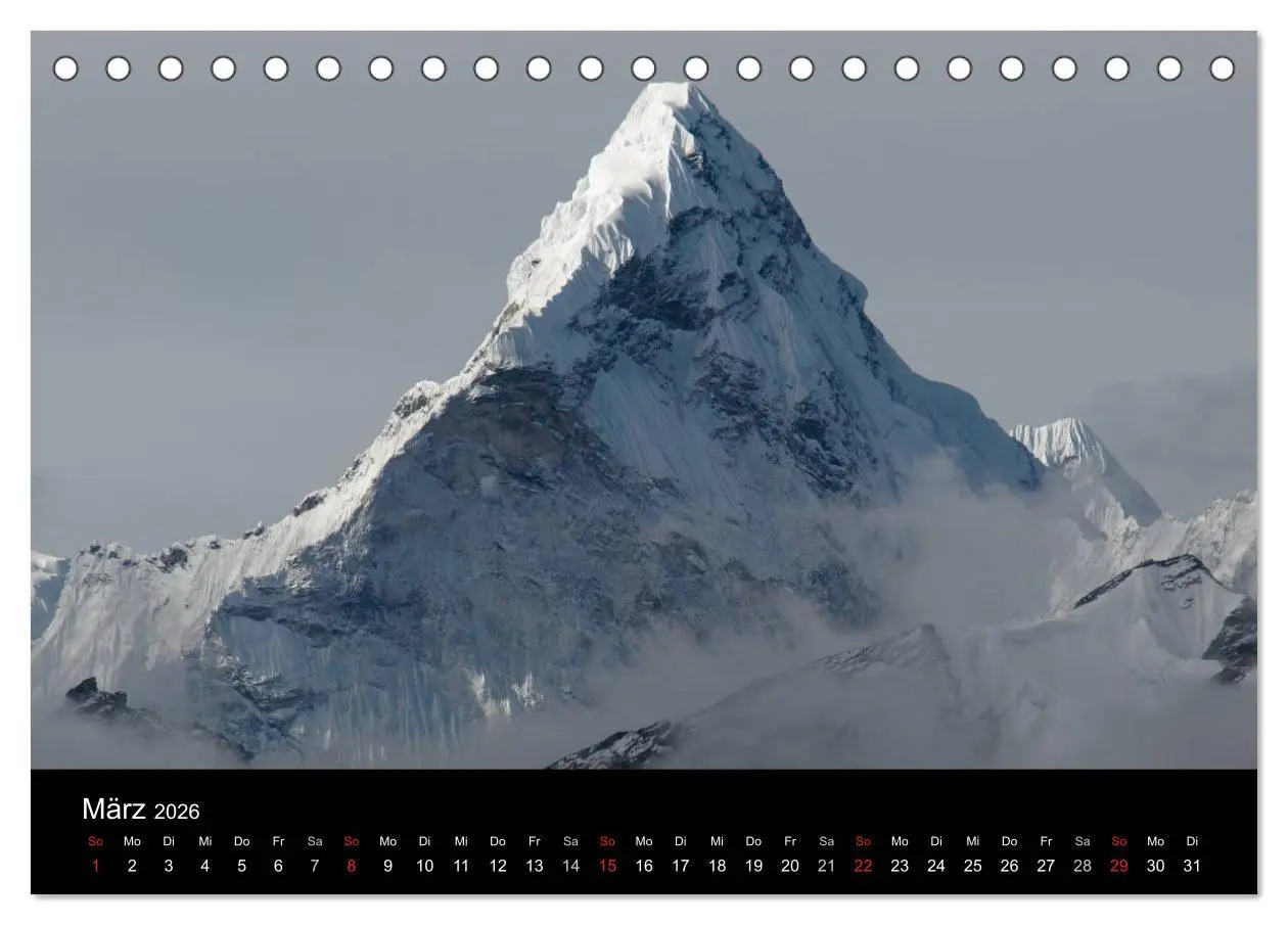 Bild: 9783516188660 | Majestätische Bergwelten - Der Everest Trek (Tischkalender 2026 DIN...
