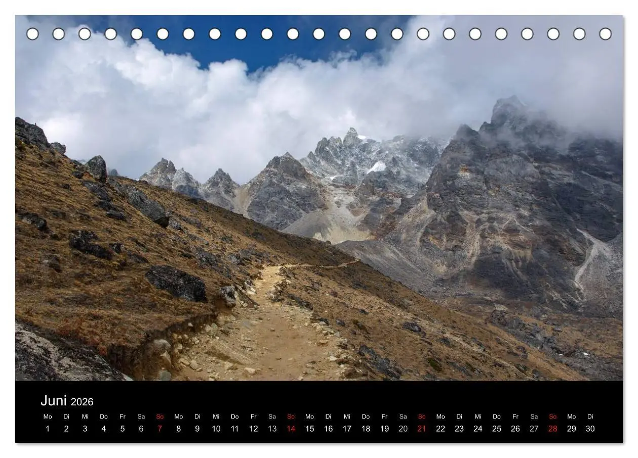 Bild: 9783516188660 | Majestätische Bergwelten - Der Everest Trek (Tischkalender 2026 DIN...