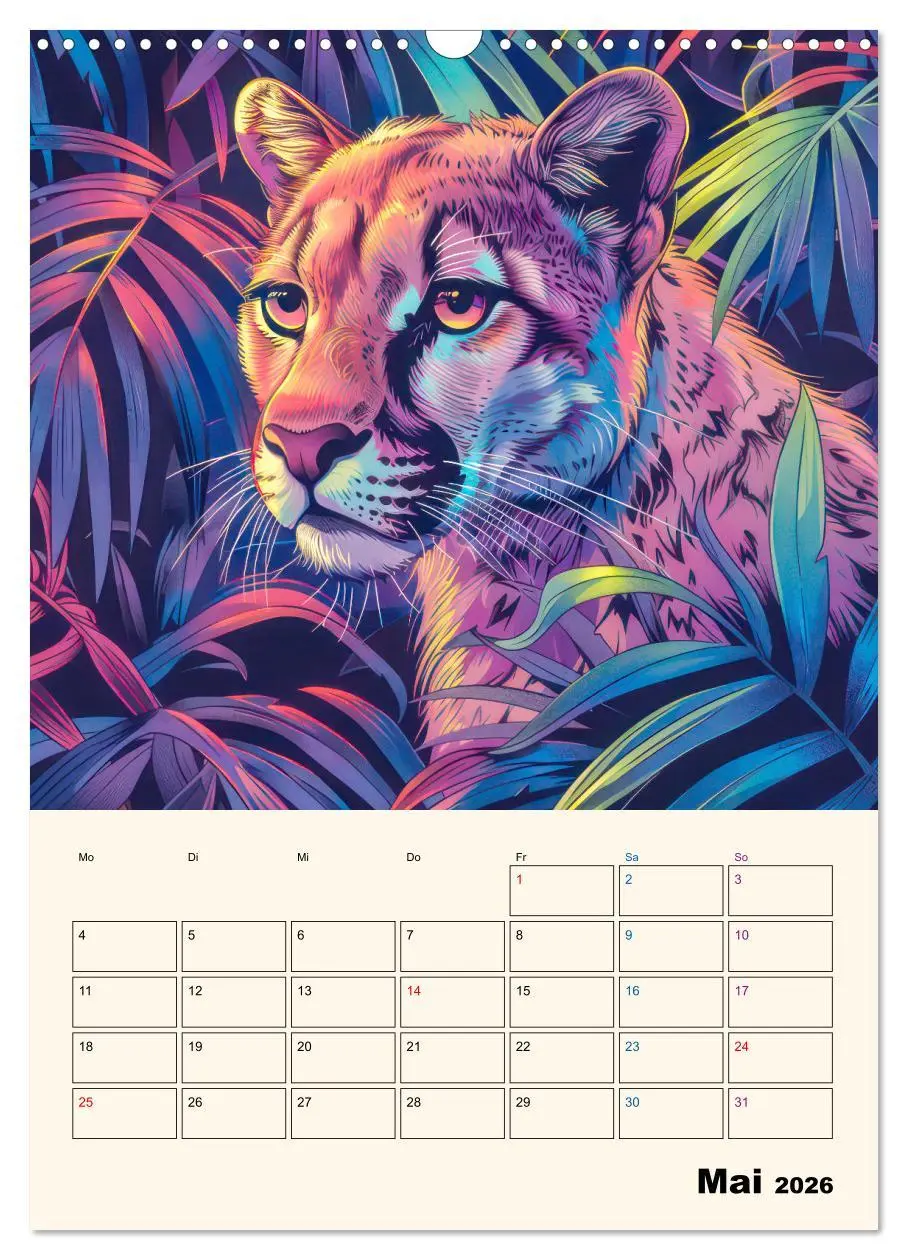 Bild: 9783516258660 | Dschungeltiere - Einzigartige Faszination (Wandkalender 2026 DIN A3...