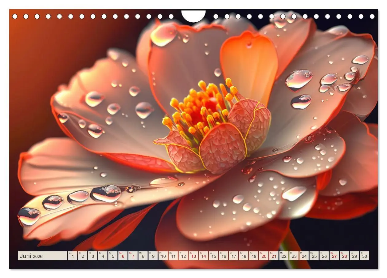 Bild: 9783457538760 | Blumen Traum (Wandkalender 2026 DIN A4 quer), CALVENDO Monatskalender