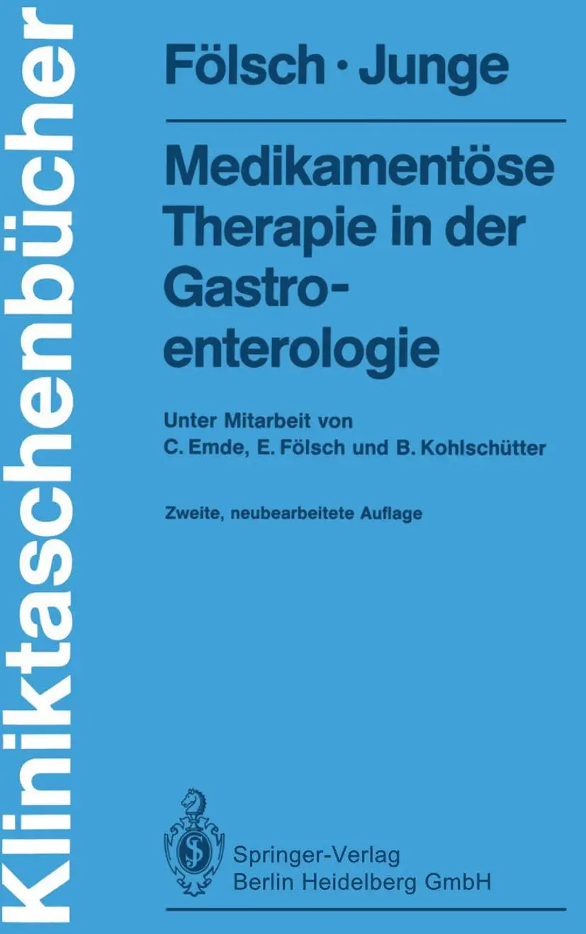 Cover: 9783540518860 | Medikamentöse Therapie in der Gastroenterologie | Ulrich Junge (u. a.)