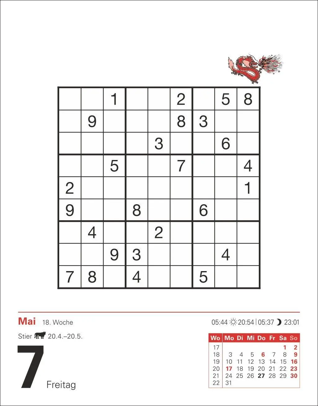 Bild: 9783840038860 | Sudoku Tagesabreißkalender 2027 - Das Kult-Rätsel aus Japan | Krüger