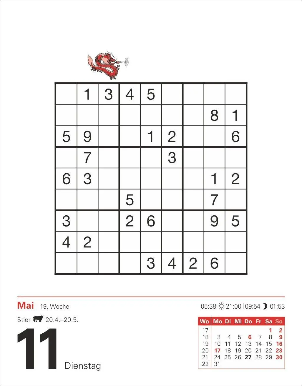 Bild: 9783840038860 | Sudoku Tagesabreißkalender 2027 - Das Kult-Rätsel aus Japan | Krüger