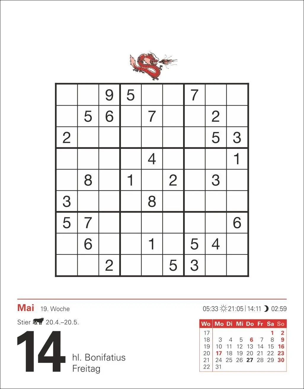 Bild: 9783840038860 | Sudoku Tagesabreißkalender 2027 - Das Kult-Rätsel aus Japan | Krüger