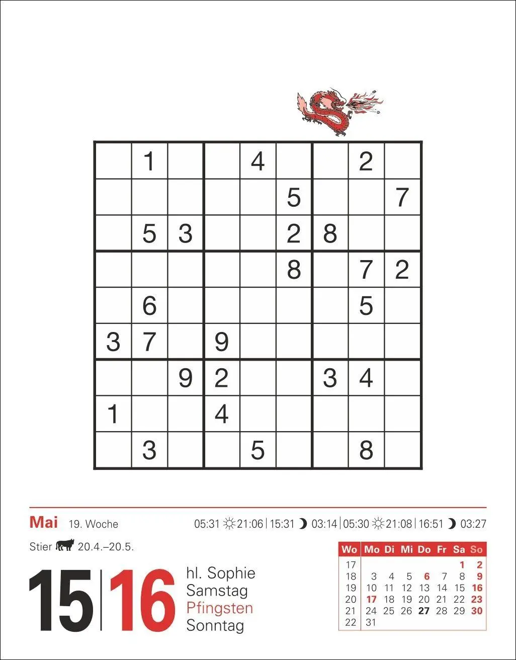 Bild: 9783840038860 | Sudoku Tagesabreißkalender 2027 - Das Kult-Rätsel aus Japan | Krüger