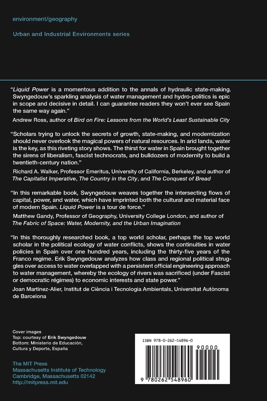 Rückseite: 9780262548960 | Liquid Power | Contested Hydro-Modernities in Twentieth-Century Spain