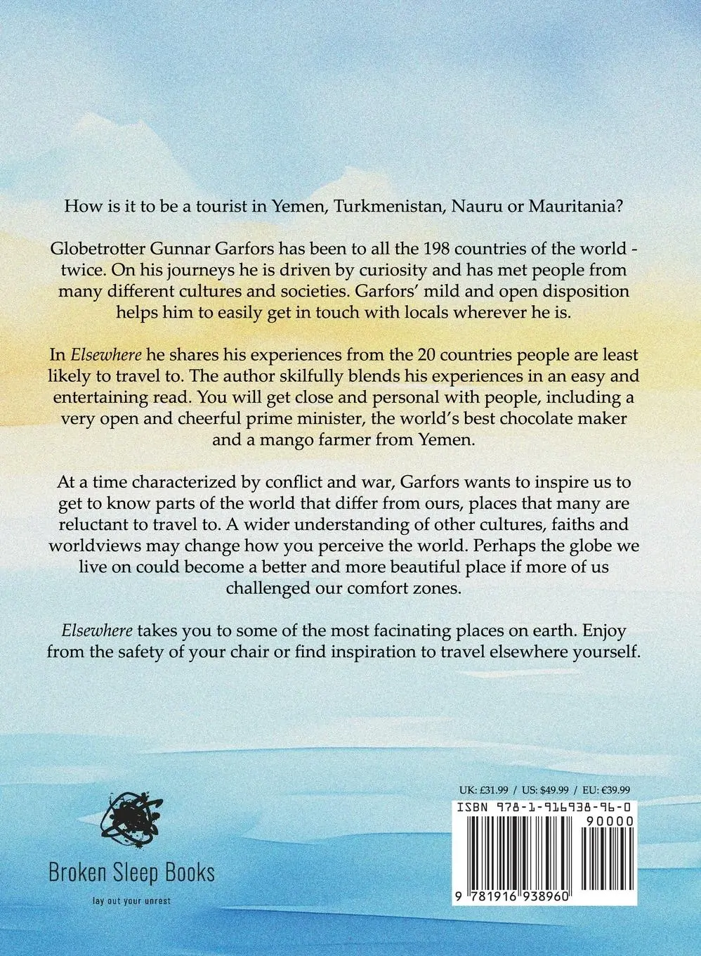 Rückseite: 9781916938960 | Elsewhere | A journey to the world's least-visited countries | Garfors