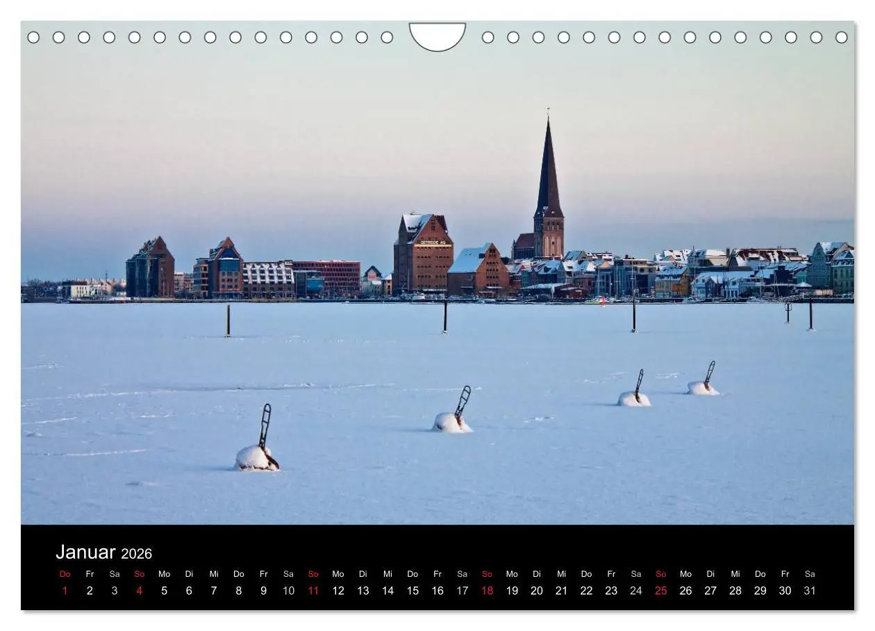 Bild: 9783516228960 | Rostock (Wandkalender 2026 DIN A4 quer), CALVENDO Monatskalender