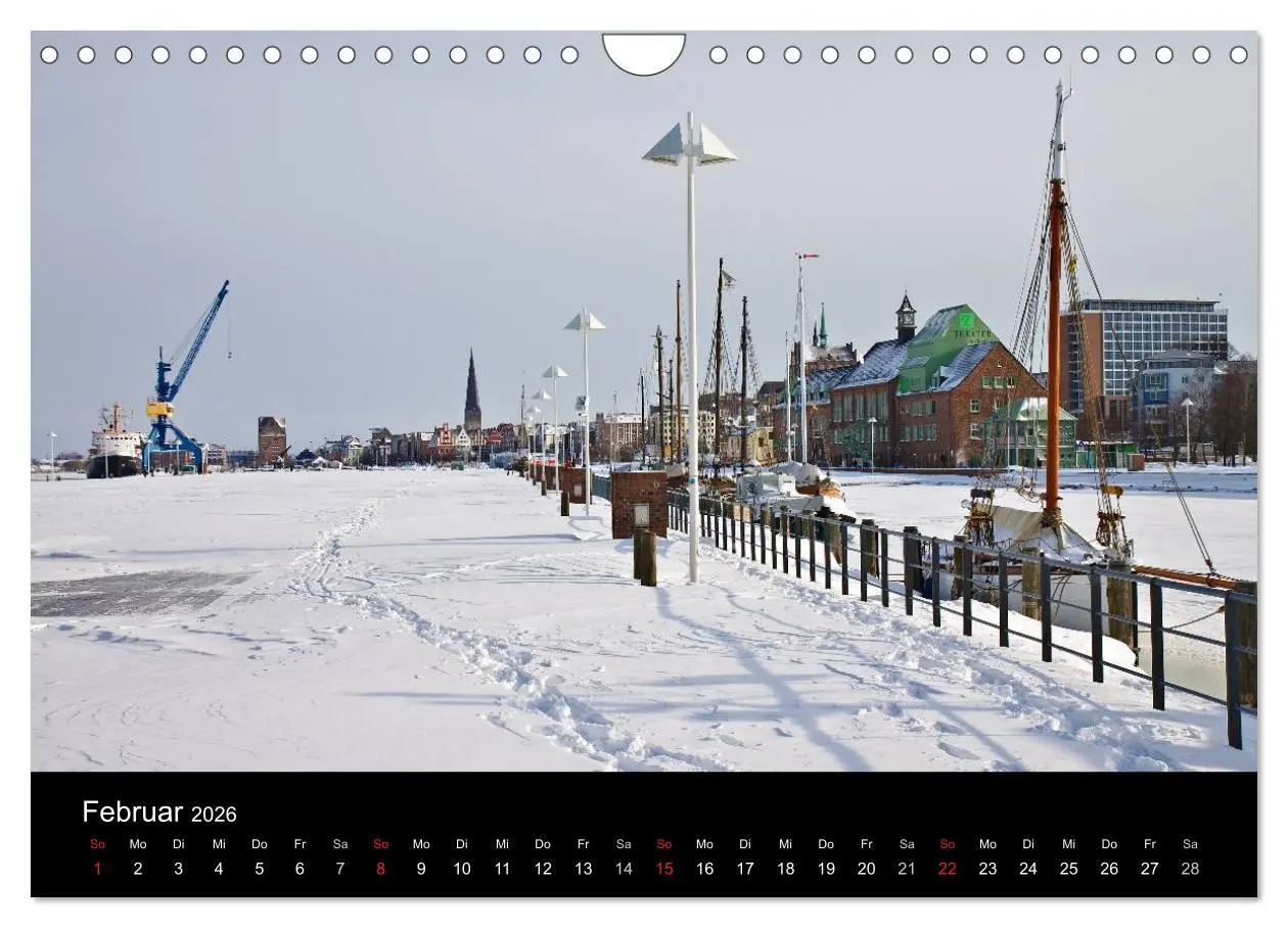 Bild: 9783516228960 | Rostock (Wandkalender 2026 DIN A4 quer), CALVENDO Monatskalender