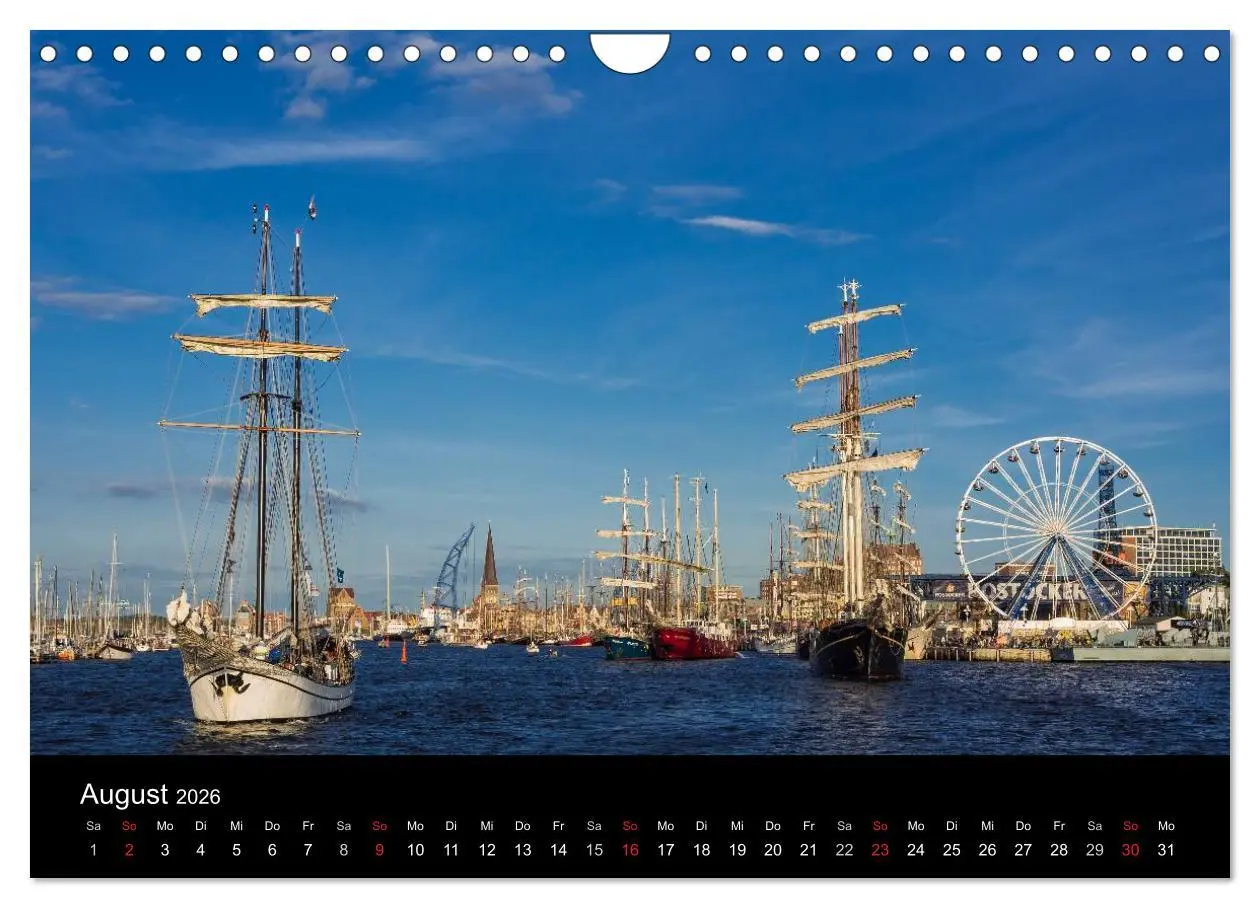 Bild: 9783516228960 | Rostock (Wandkalender 2026 DIN A4 quer), CALVENDO Monatskalender