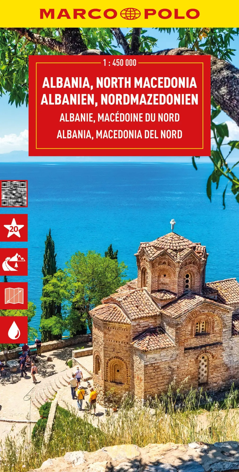 Cover: 9783575018960 | MARCO POLO Reisekarte Albanien, Nordmazedonien 1:450.000 | 1 Karte