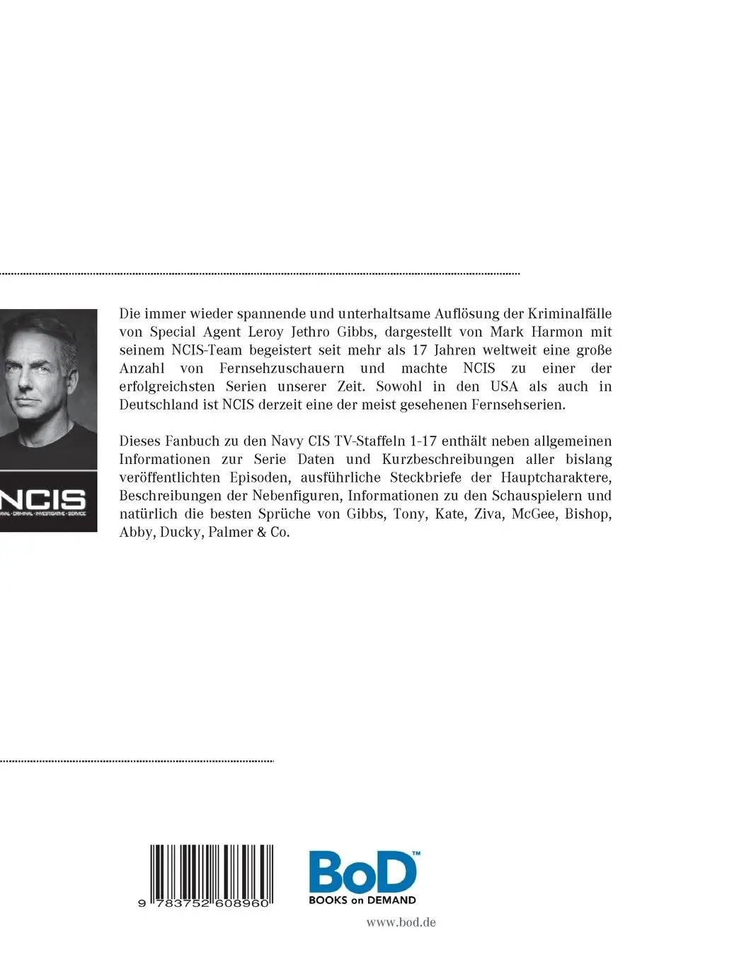 Rückseite: 9783752608960 | Navy CIS NCIS 1-17 | Das Buch zur TV-Serie Navy CIS Staffel 1-17