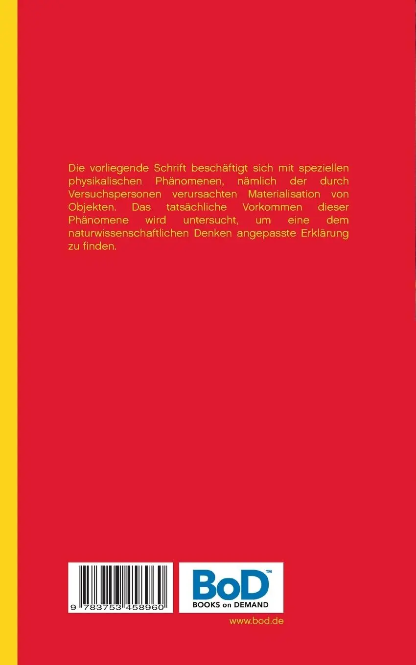 Rückseite: 9783753458960 | Die Natur psycho-physikalischer Phänomene | Sedlacek (u. a.) | Buch