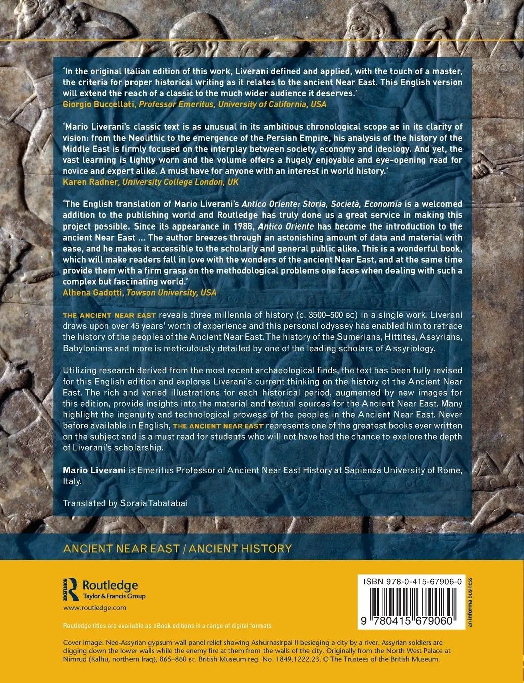 Rückseite: 9780415679060 | The Ancient Near East | History, Society and Economy | Mario Liverani