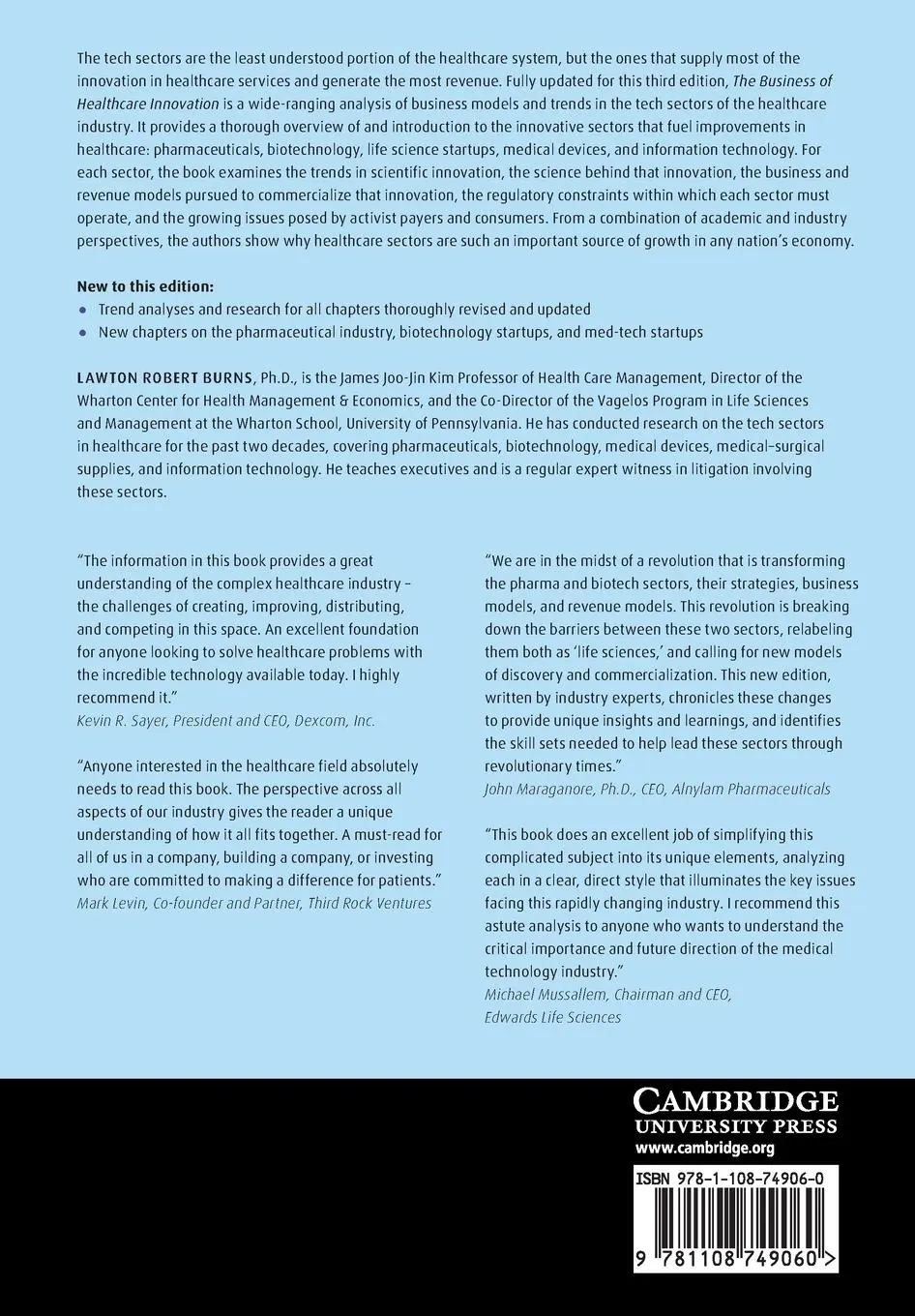 Rückseite: 9781108749060 | The Business of Healthcare Innovation | Lawton Robert Burns | Buch