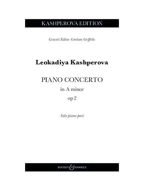 Cover: 9781784549060 | Kashperova: Piano Concerto in a Minor, Op. 2 Piano Solo | Griffiths