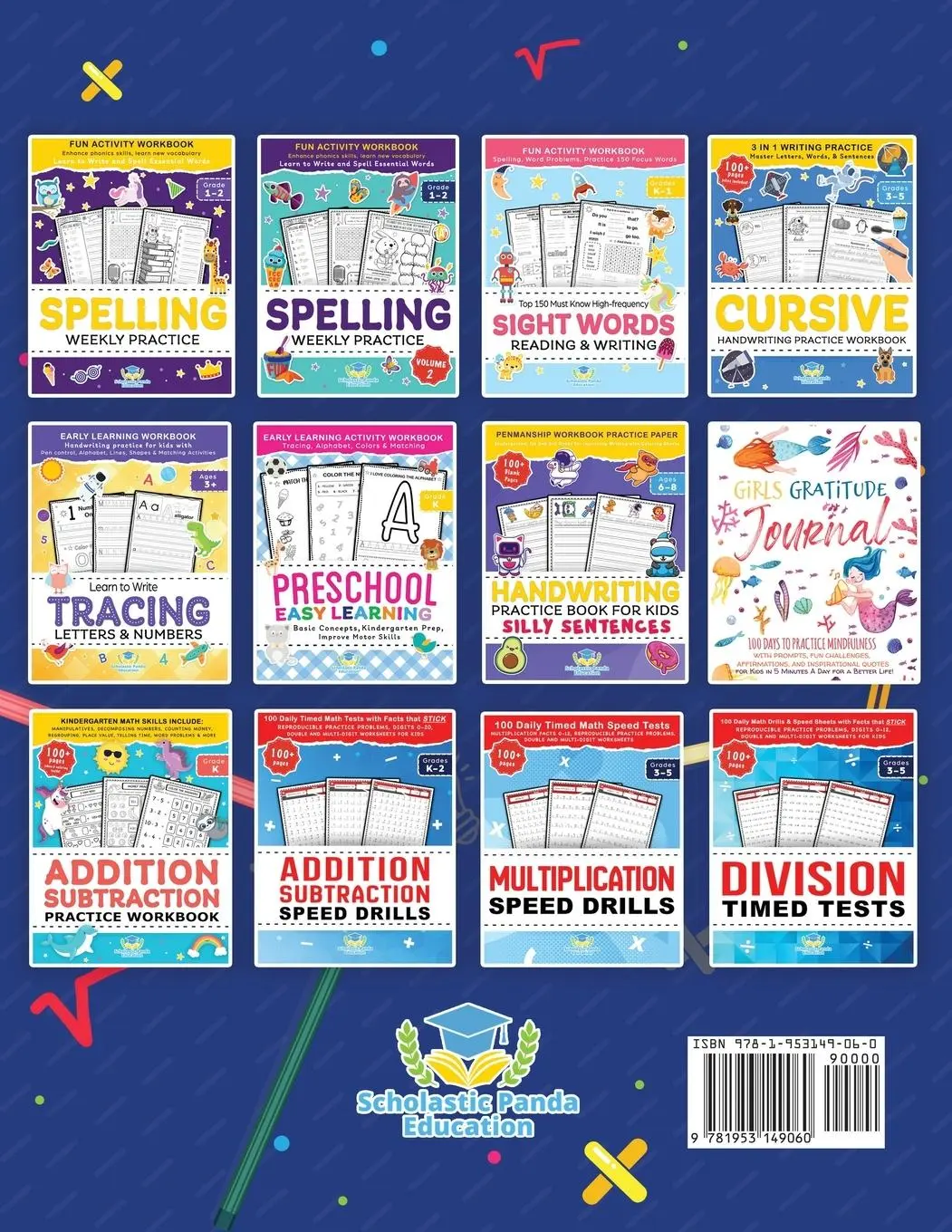Rückseite: 9781953149060 | Multiplication and Division Math Workbook for 3rd 4th 5th Grades