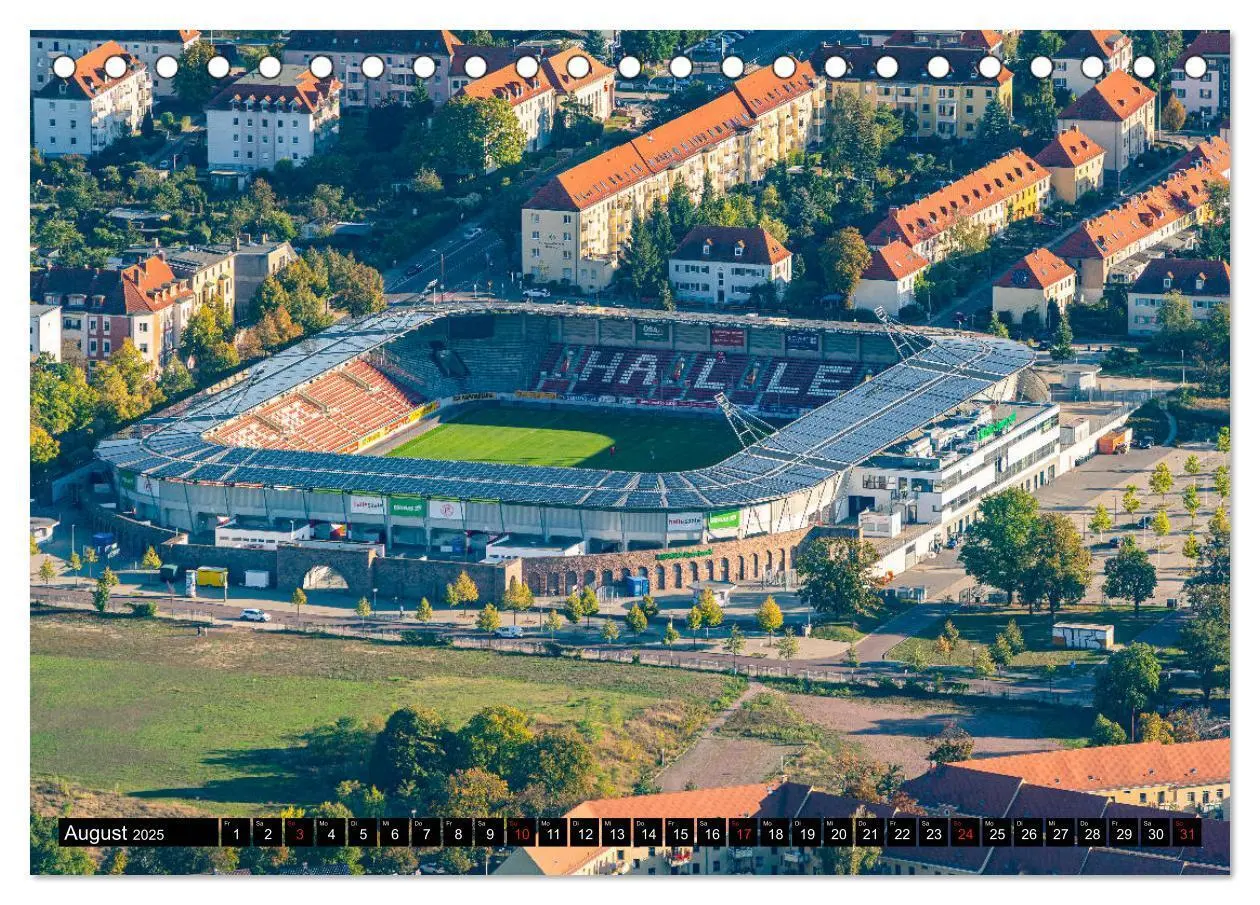 Bild: 9783435179060 | Halle an der Saale von oben (Tischkalender 2025 DIN A5 quer),...