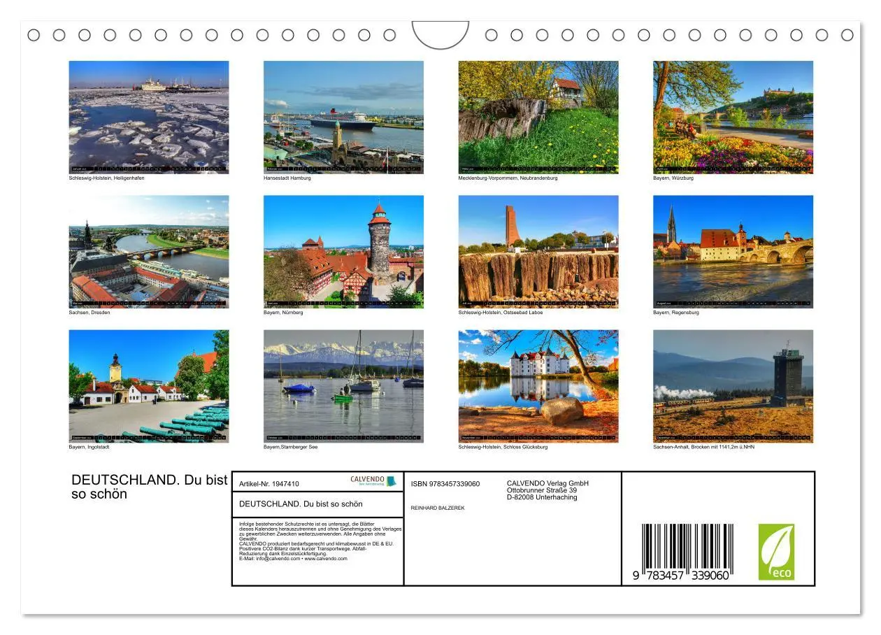 Bild: 9783457339060 | DEUTSCHLAND. Du bist so schön (Wandkalender 2026 DIN A4 quer),...