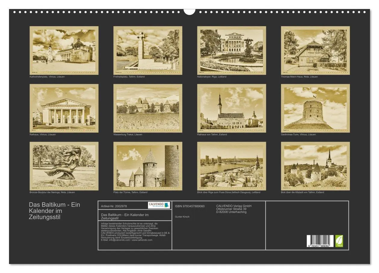 Bild: 9783457889060 | Das Baltikum - Ein Kalender im Zeitungsstil (Wandkalender 2026 DIN...